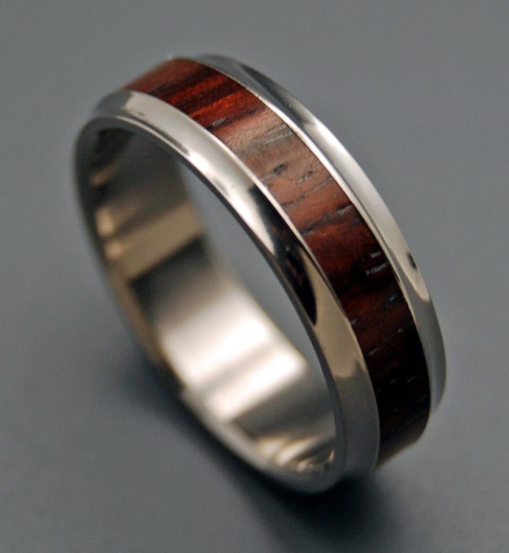 Knowing This | Men's Cocobolo Wood & Titanium Wedding Ring - Minter and Richter Designs