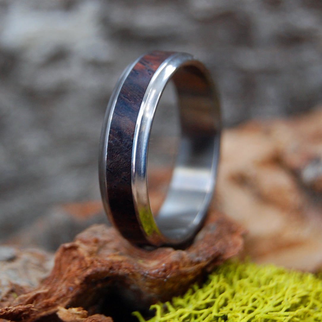 Knowing This | Size 10.75 At 6mm | Cocobolo Wood | Unique Wedding Ring | On Sale - Minter and Richter Designs