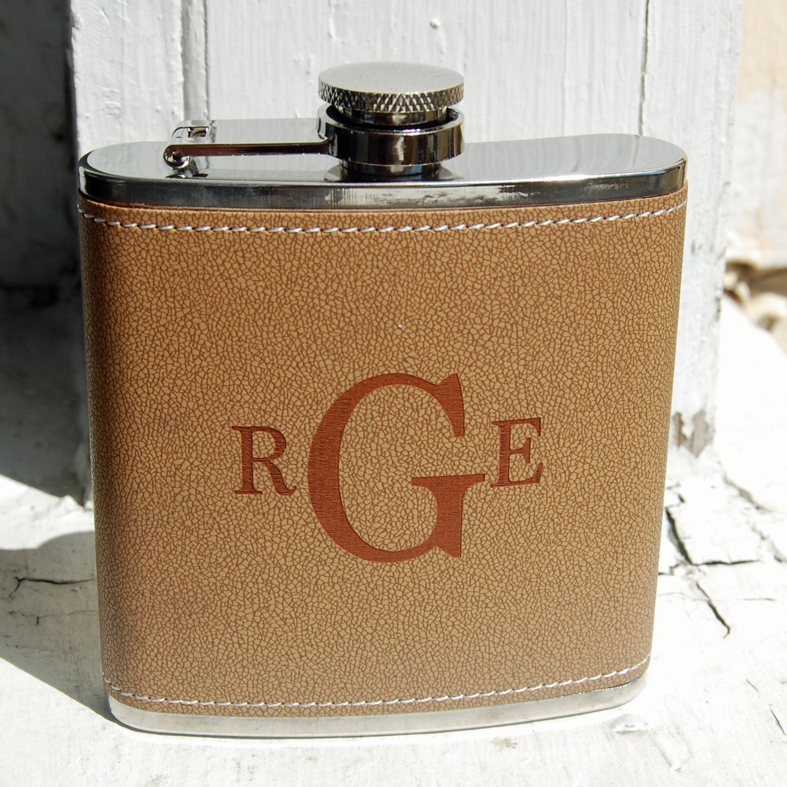 Leather And Steel Flask - Minter and Richter Designs