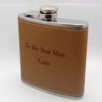 Leather And Steel Flask - Minter and Richter Designs