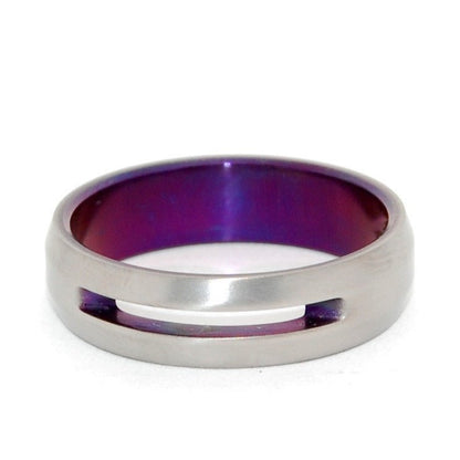 Let Love Shine Through | Men's Purple Anodized & Titanium Wedding Ring - Minter and Richter Designs