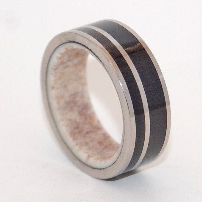 Man Of The Land | Men's Moose Antler, American Bison Horn & Titanium Wedding Ring - Minter and Richter Designs