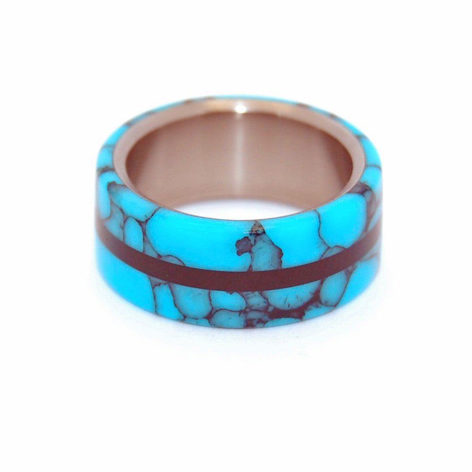 Man Up | Men's Turquoise, Onyx & Titanium Wedding Ring - Minter and Richter Designs