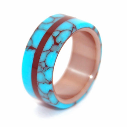 Man Up | Men's Turquoise, Onyx & Titanium Wedding Ring - Minter and Richter Designs