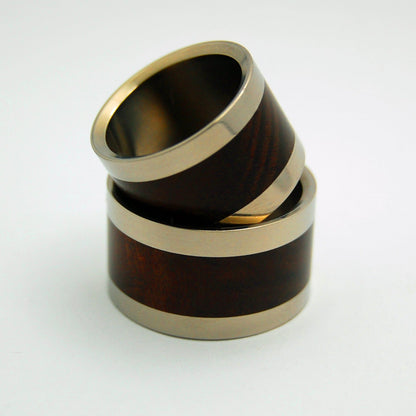 Manzanita In Love | Manzanite Wood & Titanium - Wooden Wedding Ring - Minter and Richter Designs