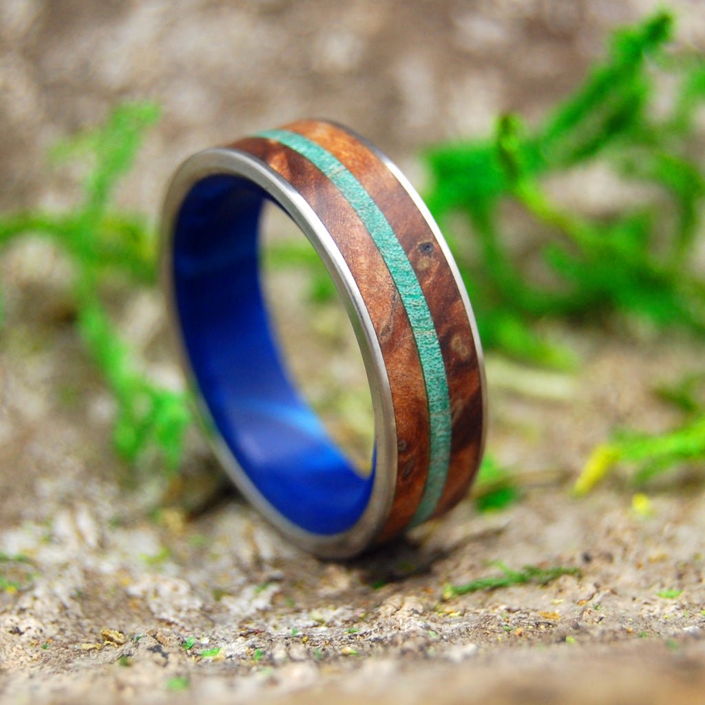 Maple And Oak | Men's Maple Wood, Oak Wood & Titanium Wedding Ring - Minter and Richter Designs