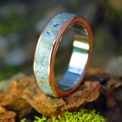 Matera Italy Stone | Men's Italian Crushed Stones, Copper & Titanium Wedding Ring - Minter and Richter Designs