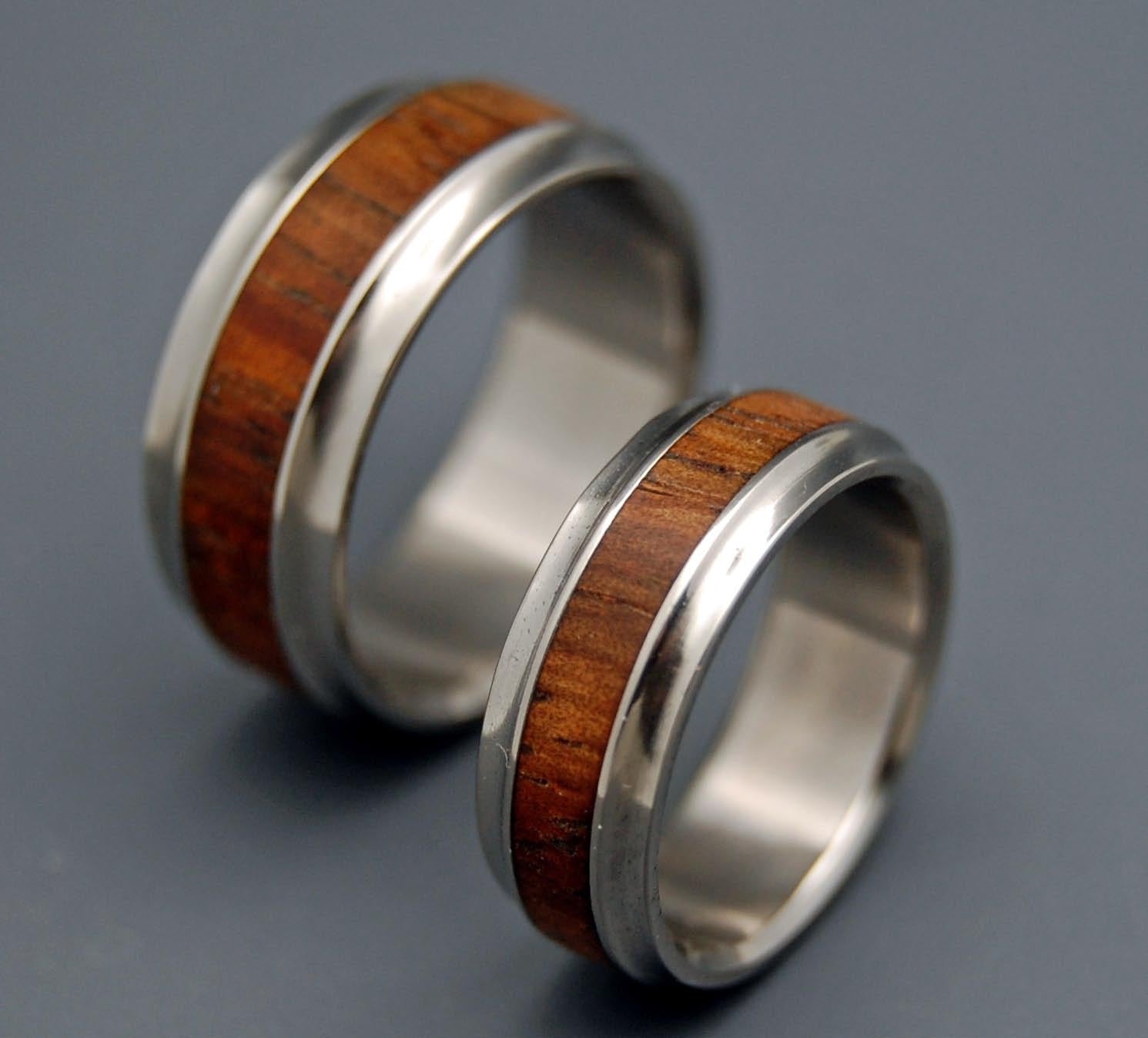 Mau Loa | Hawaiian Koa Wood & Titanium Wedding Ring - Wooden Wedding Ring Set - Minter and Richter Designs