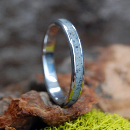 Meet Me At Martha's Vineyard | Men's Beach Sand & Titanium Wedding Ring - Minter and Richter Designs