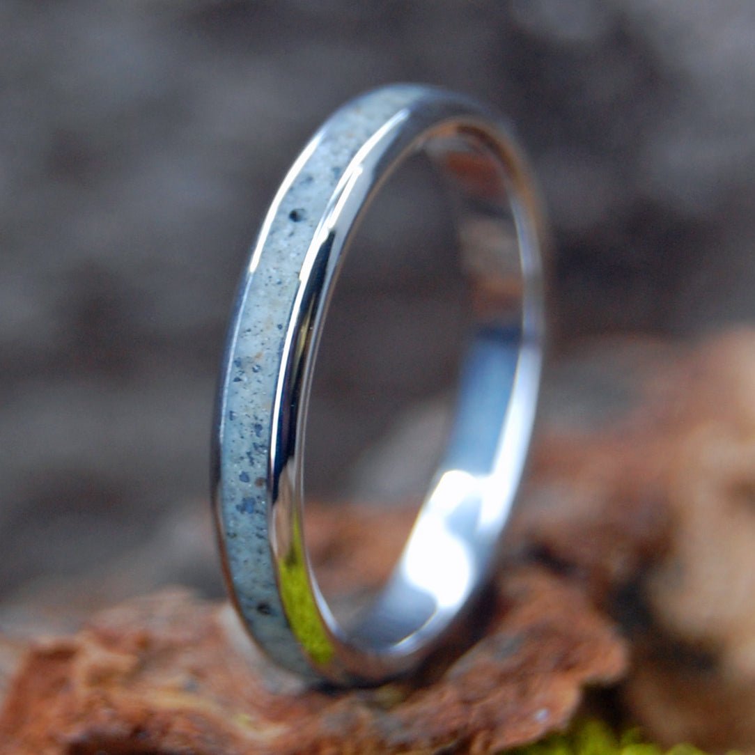 Meet Me At Martha's Vineyard | Men's Beach Sand & Titanium Wedding Ring - Minter and Richter Designs