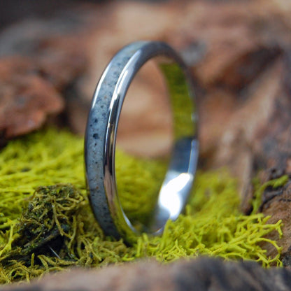 Meet Me At Martha's Vineyard | Men's Beach Sand & Titanium Wedding Ring - Minter and Richter Designs