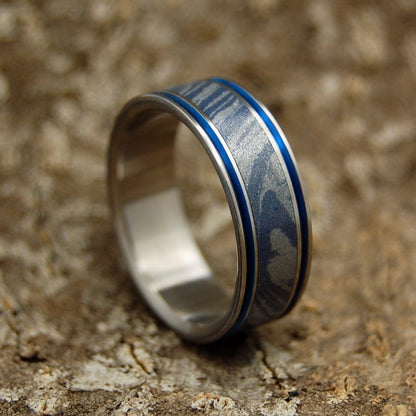 Merlin | Men's Titanium & M3 Blue Wedding Ring - Minter and Richter Designs