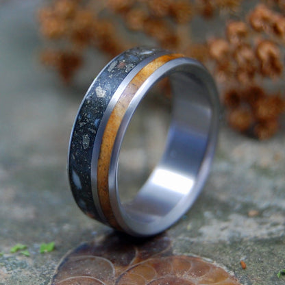 Miner | Men's Fool's Gold, Antler, & Maple Wood Wedding Ring - Minter and Richter Designs