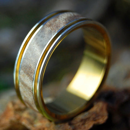 Miracles Happen | Men's Dark Maple Wood & Titanium Wedding Ring - Minter and Richter Designs