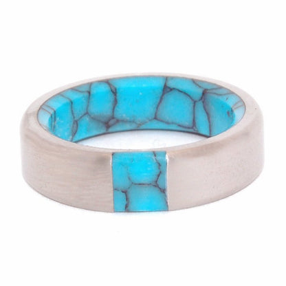 Mirage | Men's Arizona Turquoise & Titanium Handcrafted Wedding Ring - Minter and Richter Designs