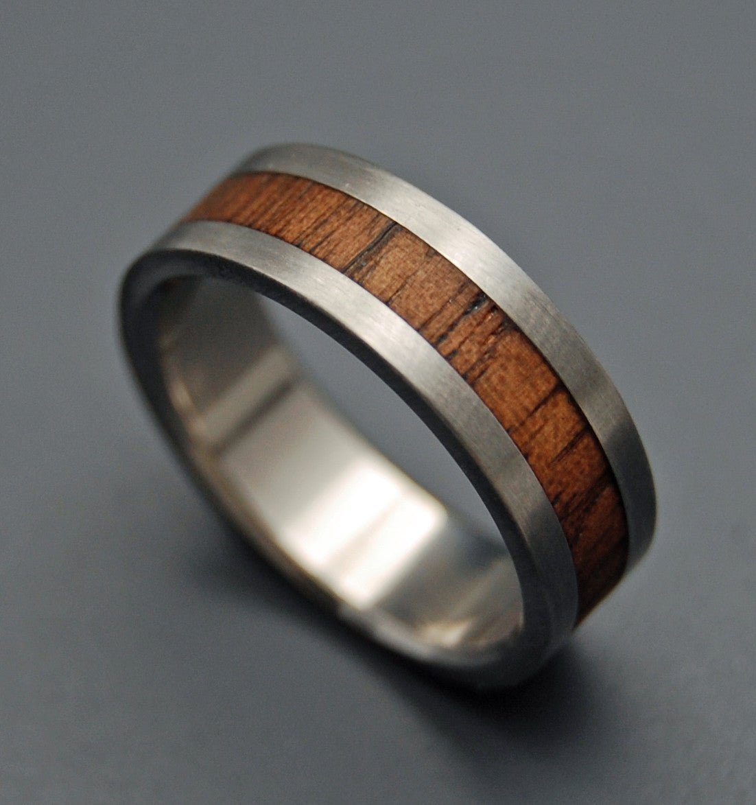 Nalu | Men's Koa Wood & Titanium Wedding Ring - Minter and Richter Designs