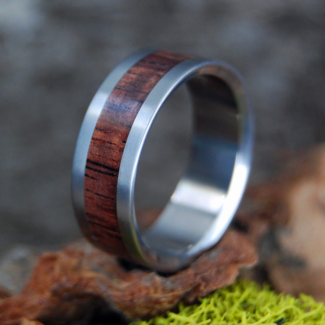 Nalu | Men's Koa Wood & Titanium Wedding Ring - Minter and Richter Designs