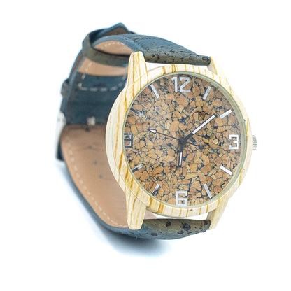 Natural Cork Quartz Unisex Watch - Wrist Watch - Christmas Gift - Minter and Richter Designs