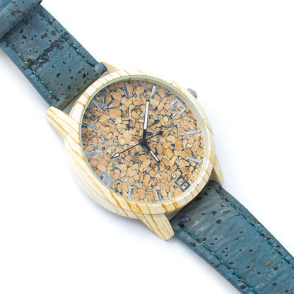 Natural Cork Quartz Unisex Watch - Wrist Watch - Christmas Gift - Minter and Richter Designs