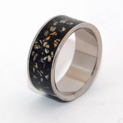 Night Sky | Men's Beach Sand, Concrete & Titanium Wedding Ring - Minter and Richter Designs