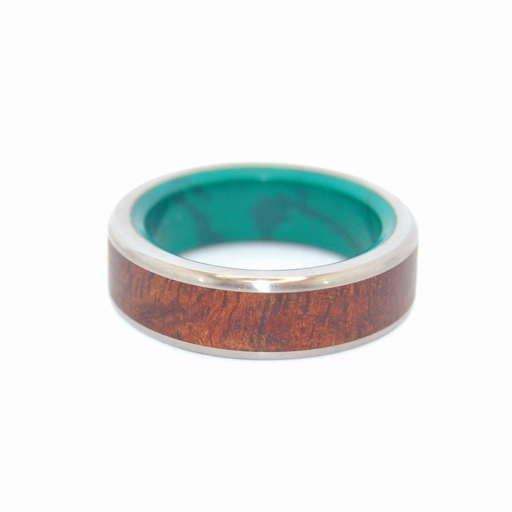 No Little Love | Men's Desert Ironwood, Jade & Titanium Wedding Ring - Minter and Richter Designs