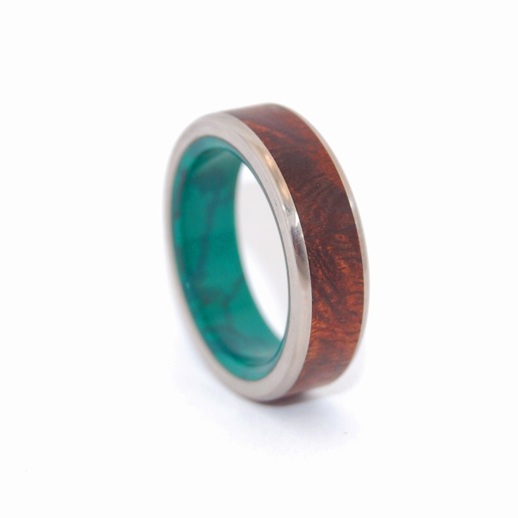 No Little Love | Men's Desert Ironwood, Jade & Titanium Wedding Ring - Minter and Richter Designs