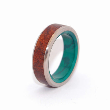 No Little Love | Men's Desert Ironwood, Jade & Titanium Wedding Ring - Minter and Richter Designs