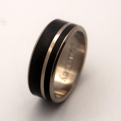 Noir | Men's Black & Titanium Wedding Ring - Minter and Richter Designs