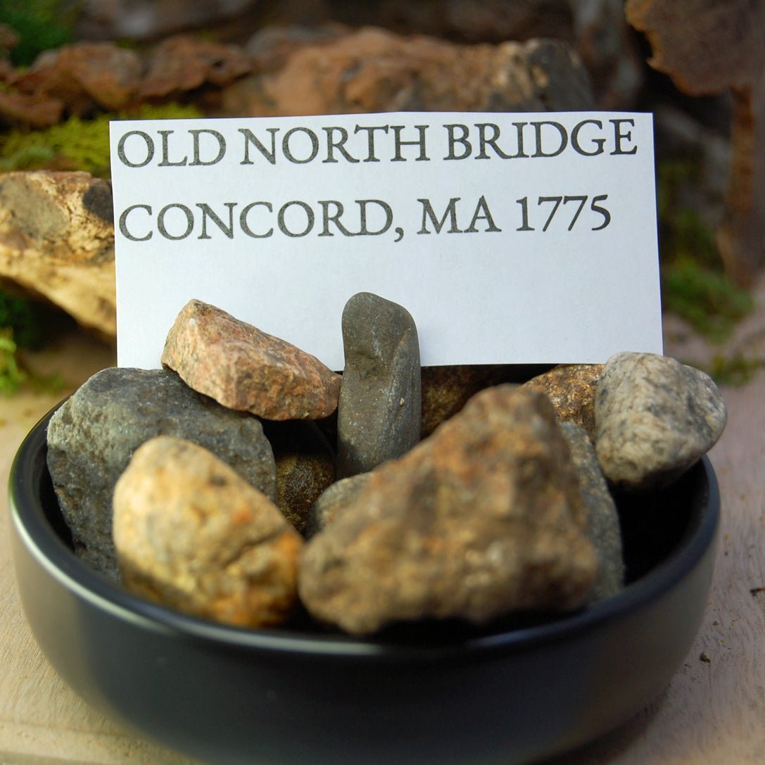 Old North Bridge 1775 | Men's Old North Bridge Rocks, Blue Box Elder Wood & Titanium Wedding Ring - Minter and Richter Designs