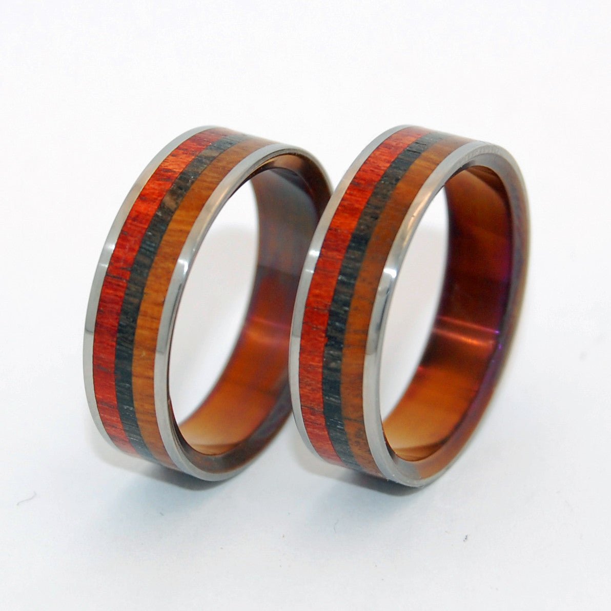 Old Soul | Ancient Woods & Titanium Handmade Wedding Ring - Minter and Richter Designs