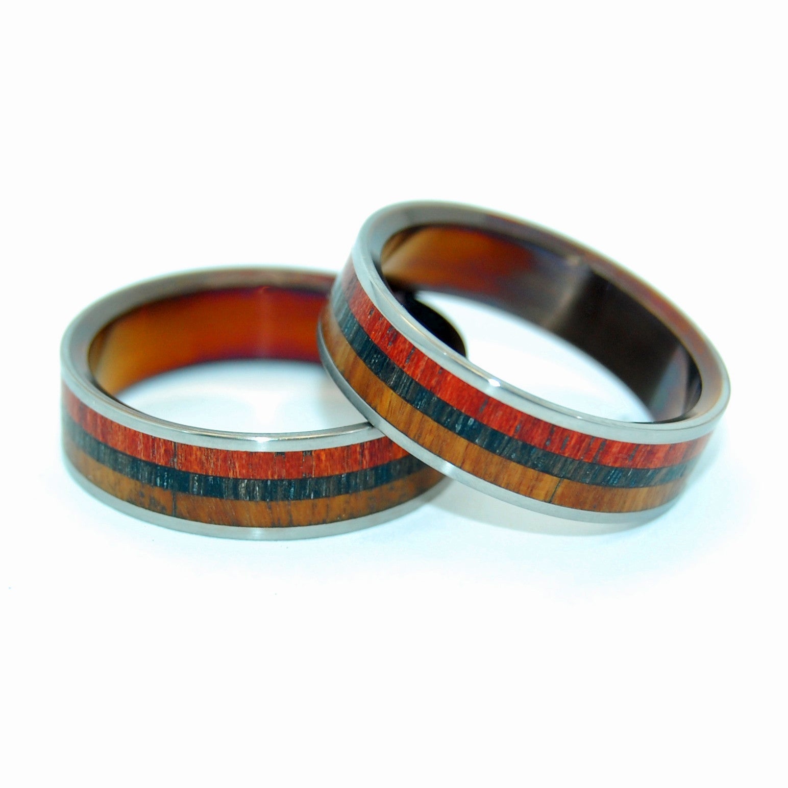 Old Soul | Ancient Woods & Titanium Handmade Wedding Ring - Minter and Richter Designs