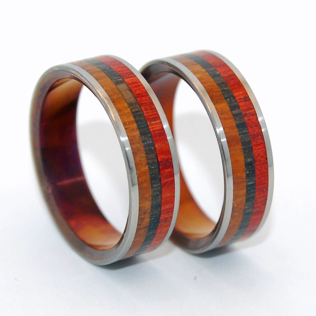 Old Soul | Ancient Woods & Titanium Handmade Wedding Ring - Minter and Richter Designs