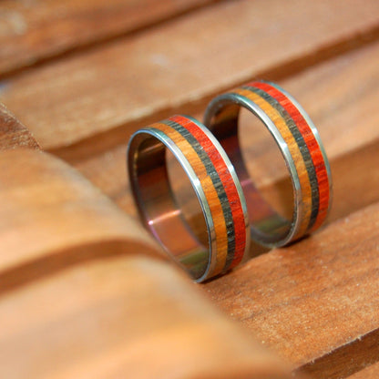 Old Soul | Ancient Woods & Titanium Handmade Wedding Ring - Minter and Richter Designs