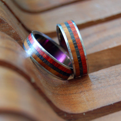 Old Soul | Ancient Woods & Titanium Handmade Wedding Ring - Minter and Richter Designs