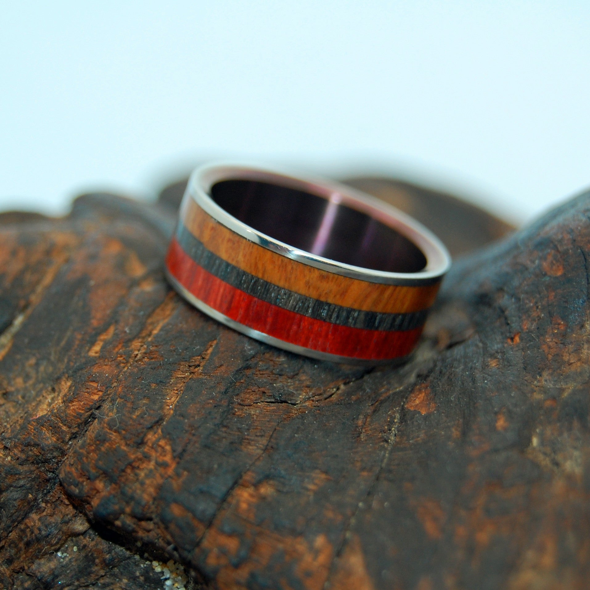 Old Soul | Men's Ancient Woods & Titanium Wedding Ring - Minter and Richter Designs