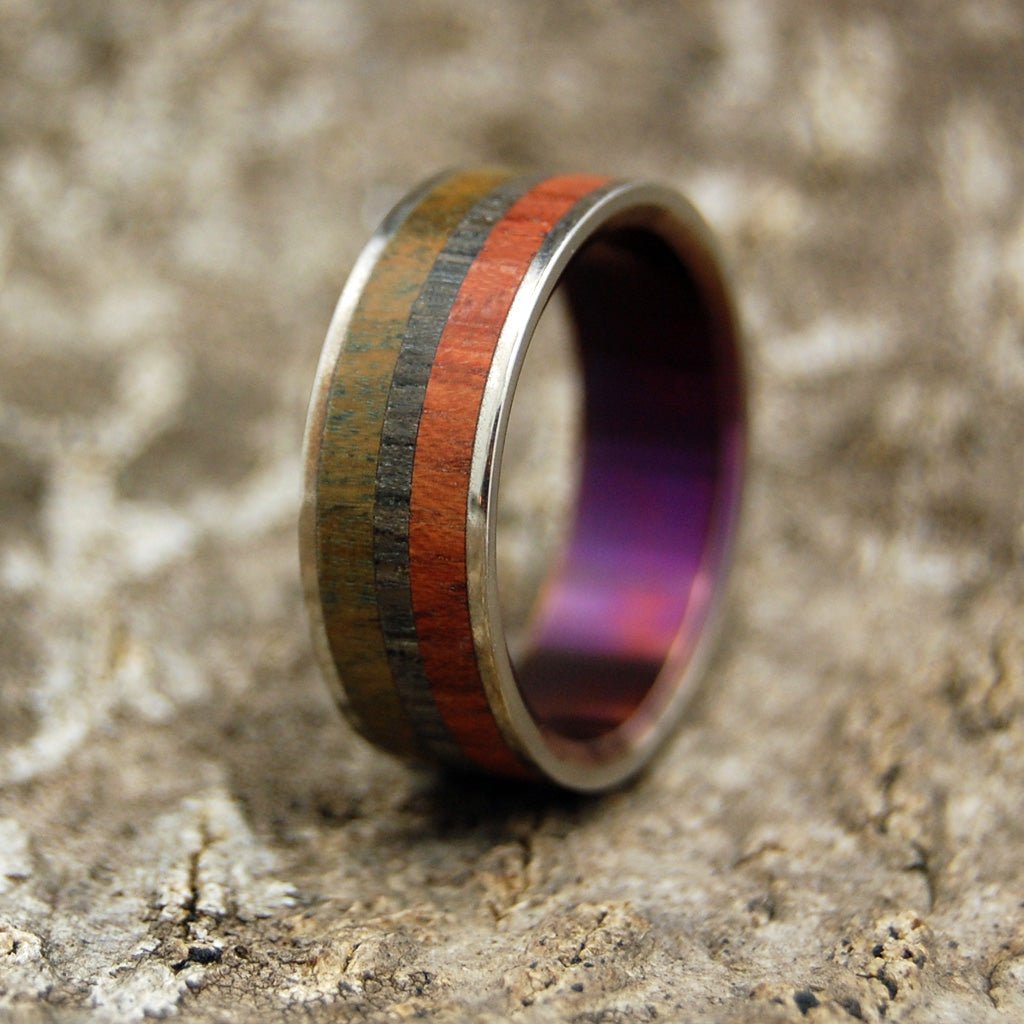 Old Soul | Men's Ancient Woods & Titanium Wedding Ring - Minter and Richter Designs