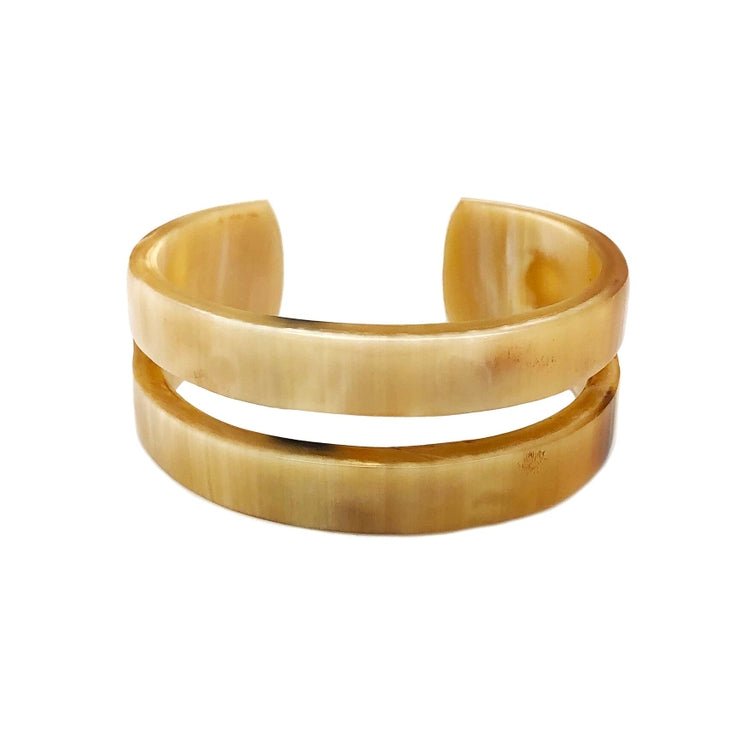 Omala Polished Horn One Slit Cuff | Horn Bracelet - Minter and Richter Designs