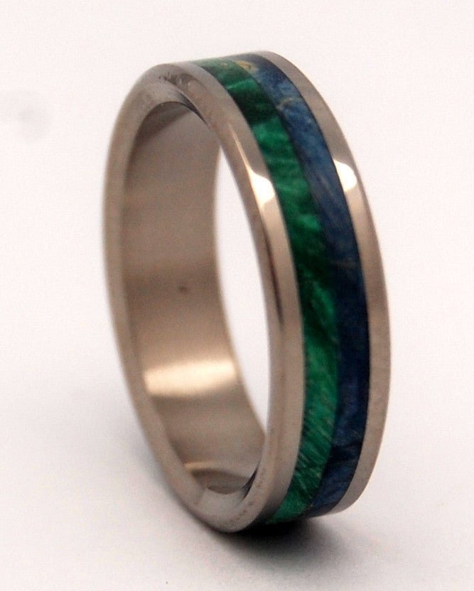 On Sea And On Land | Men's Box Elder Wood & Titanium Wedding Ring - Minter and Richter Designs