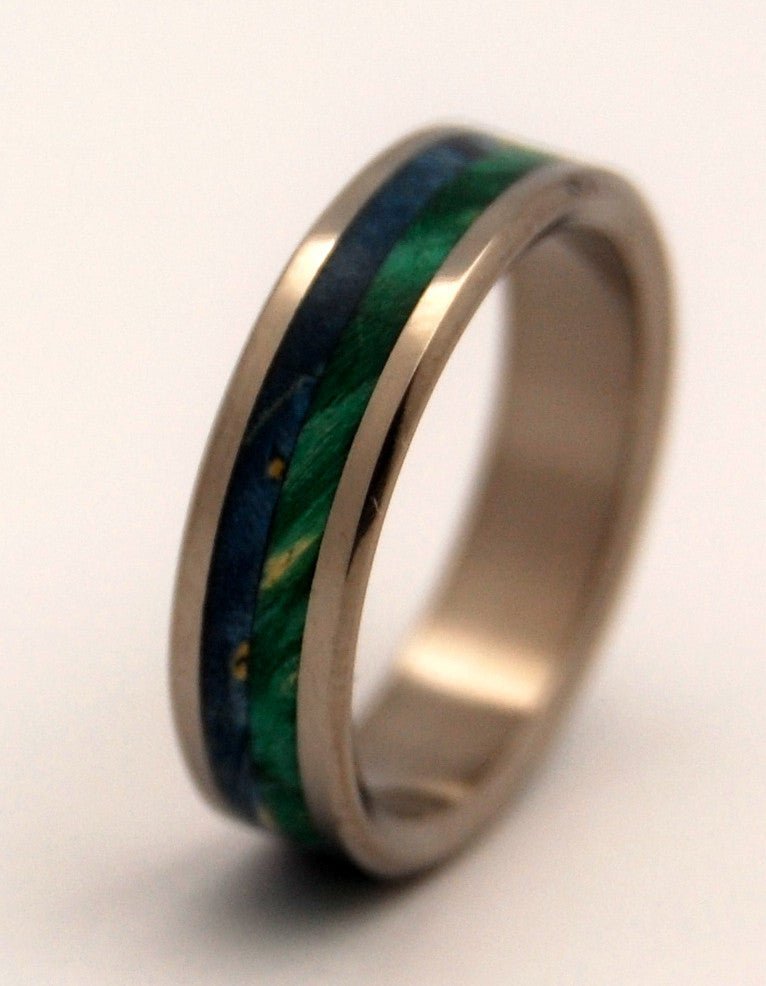 On Sea And On Land | Men's Box Elder Wood & Titanium Wedding Ring - Minter and Richter Designs