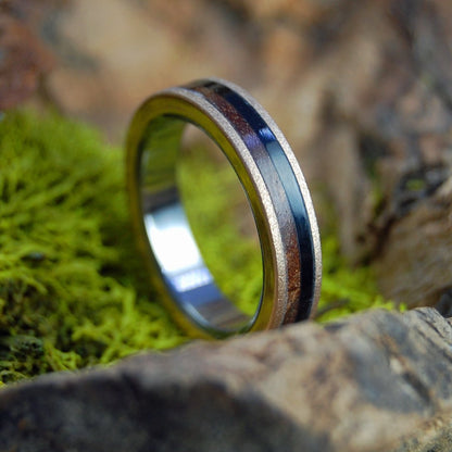 Onyx Redwood Bronze Ii | Women's Onyx Stone, Redwood & Bronze Wedding Ring - Minter and Richter Designs