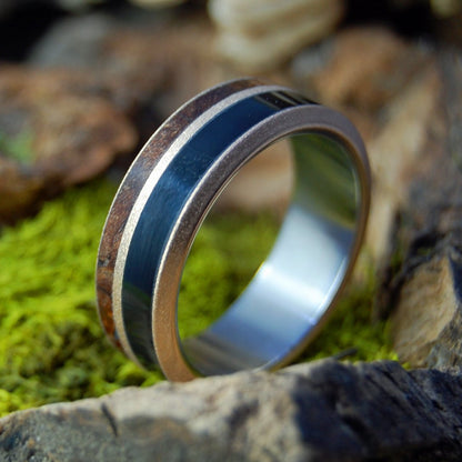 Onyx Redwood Bronze | Men's Onyx Stone, Redwood & Bronze Wedding Ring - Minter and Richter Designs