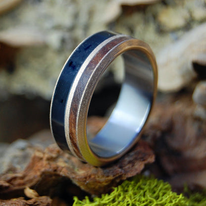 Onyx Redwood Bronze | Men's Onyx Stone, Redwood & Bronze Wedding Ring - Minter and Richter Designs