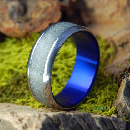 Orange Beach Alabama | Men's Beach Sand & Titanium Wedding Ring - Minter and Richter Designs