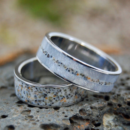 Our Path To The Beach | Beach Sand Wedding Ring Set - Minter and Richter Designs