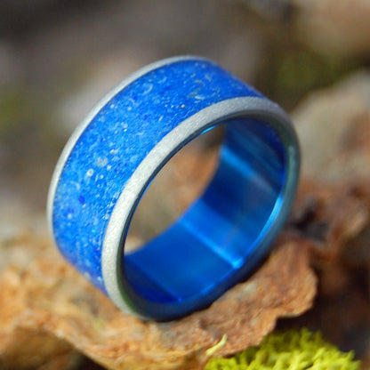 Outer Banks | Men's Outer Banks Beach Sand, Night Sky Concrete Resin & Titanium Wedding Ring - Minter and Richter Designs