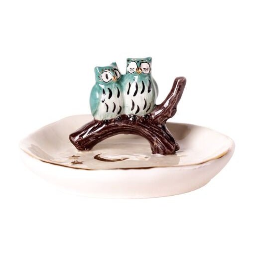 Owl Ring Dish / Ring Holder | Wedding Ring Dish For One Or Two Ring - Minter and Richter Designs