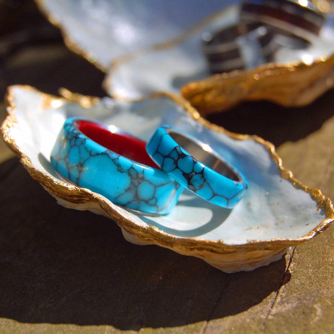 Oyster Shell Ring Dish | Wedding Ring Dish For One Or Two Ring - Minter and Richter Designs