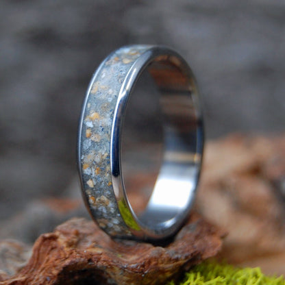 Pacific Grove | Men's California Beach Sand & Titanium Wedding Ring - Minter and Richter Designs