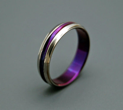 Passion For Purple | Men's Purple & Titanium Wedding Ring - Minter and Richter Designs