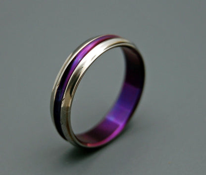 Passion For Purple | Men's Purple & Titanium Wedding Ring - Minter and Richter Designs